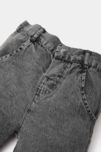 DeFacto Basic Flat Waist Elastic Jean Shorts for Baby Boy - Image 4