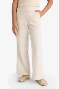 DeFacto Wide Leg Waffle Pocket Wide Leg Trousers Girls - Image 6