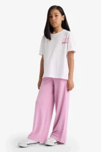 DeFacto Wide Leg Pocketed Wide Leg Trousers Girls - Image 3