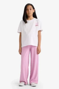 DeFacto Wide Leg Pocketed Wide Leg Trousers Girls - Image 4
