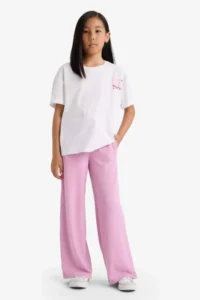 DeFacto Wide Leg Pocketed Wide Leg Trousers Girls - Image 5