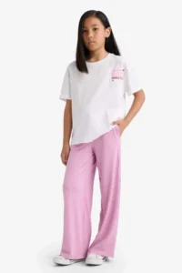 DeFacto Wide Leg Pocketed Wide Leg Trousers Girls - Image 6