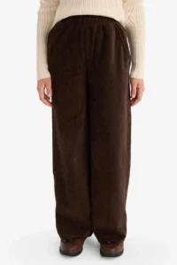 DeFacto Wide Leg Corduroy Trousers Girls - Image 3