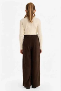 DeFacto Wide Leg Corduroy Trousers Girls - Image 5