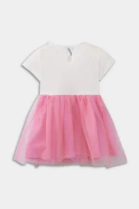 DeFacto Unicorn Printed Short Sleeve Summer Tulle Dress Baby Girl - Image 3