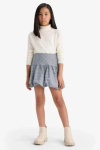 DeFacto Mavi Girls' Skirt E9320A8/BE164 - Image 8