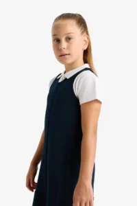 DeFacto Okul Sleeveless Dress Girls' - Image 3