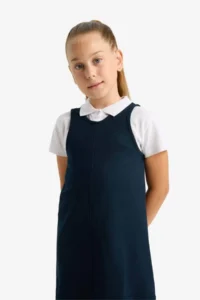 DeFacto Okul Sleeveless Dress Girls' - Image 4