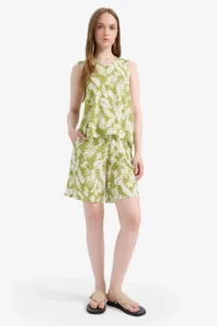 DeFacto Regular Fit Patterned Elastic Waist Shorts