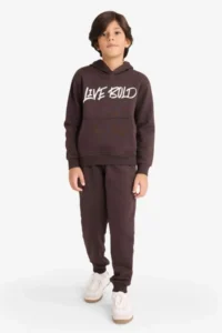 DeFacto Boy's Printed Sweatpants with Elastic Waist (25 WN) - Image 3