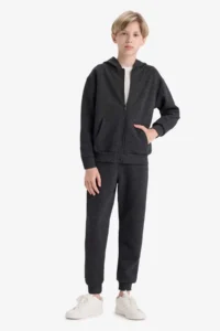 DeFacto Elastic Waist School Jogger Sweatpants Boy - Image 2