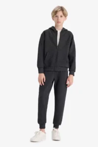 DeFacto Elastic Waist School Jogger Sweatpants Boy - Image 3