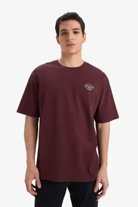 DeFacto 100% Cotton Boxy Fit Printed T-Shirt - Image 4