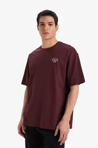 DeFacto 100% Cotton Boxy Fit Printed T-Shirt - Image 5