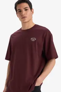 DeFacto 100% Cotton Boxy Fit Printed T-Shirt - Image 6
