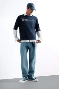DeFacto 100% Cotton Boxy Fit Printed T-Shirt - Image 2