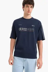 DeFacto 100% Cotton Boxy Fit Printed T-Shirt - Image 6