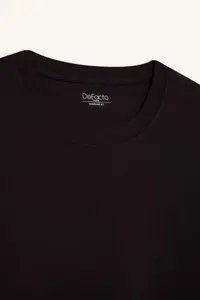 DeFacto Oversize Wide Fit Crew Neck Heavy Fabric Basic Plain Short Sleeve T-Shirt - Image 8
