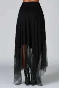 Quincey Women Black wrap Skirt - Image 3