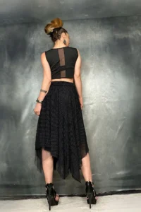Quincey Tiny Polka Dot Double Layer Tulle Skirt - Image 5