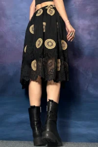 Quincey Beige  Lace Black Skirt - Image 3