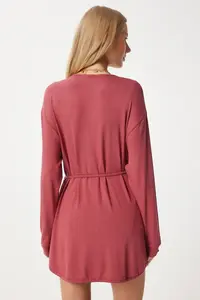 Happiness İstanbul Women Pink Seasonal Knitting Knitwear Cardigan - Image 6
