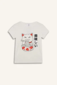 DeFacto 100% Cotton Anime Printed Pajama Set Girls - Image 8