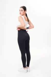MİSTİRİK Alnus Model Knitted Fabric Firming Seamless Tights Suitable for Daily Use Black Color - Image 4