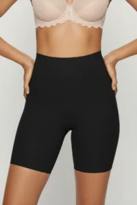 MİSTİRİK Anoky Model Compacting Flexible Laser Cut Sports Corset Tights Model Shorts Black Color