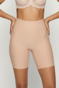MİSTİRİK Anoky Model Compacting Flexible Laser Cut Sports Corset Tights Model Shorts Skin Color