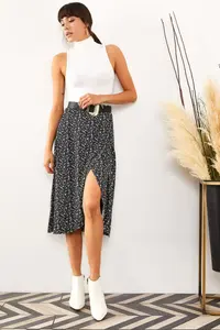 Olalook Women Black wrap Skirt - Image 3