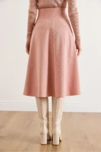 Olalook Women's Powder Waist Banded Thessaloniki Bell Skirt - Image 3