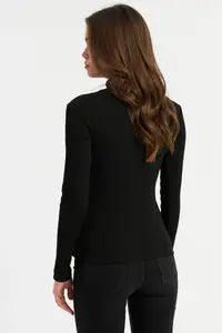 Cool & Sexy Women Black Stripe Banded Camisole Blouse - Image 3