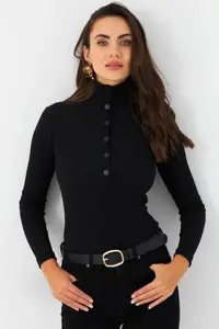 Cool & Sexy Women Black snaps Camisole Blouse