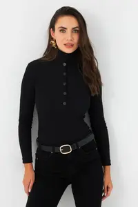 Cool & Sexy Women Black snaps Camisole Blouse - Image 5
