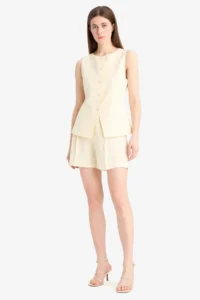 DeFacto High Waist linen blended Shorts - Image 5