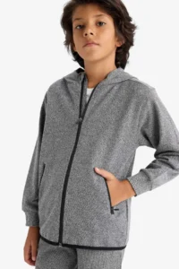 DeFacto Hooded Zippered Sweatshirt Boy