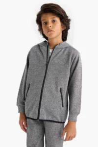 DeFacto Hooded Zippered Sweatshirt Boy - Image 3
