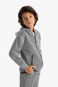 DeFacto Hooded Zippered Sweatshirt Boy - Image 4