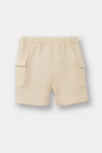 DeFacto Elastic Waist Muslin Shorts Baby Size - Image 3