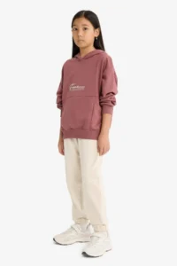 DeFacto Girls' Tracksuit Bottom F0389A8/BG74 BEIGE