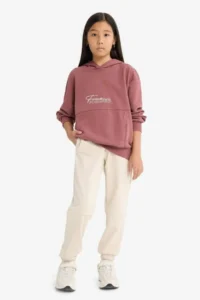 DeFacto Girls' Tracksuit Bottom F0389A8/BG74 BEIGE - Image 4
