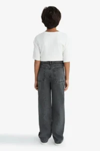 DeFacto Wide Leg Straight Leg Black Boy Jean Trousers F0453A8/NM40 - Image 8