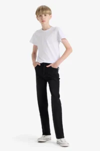 DeFacto Straight Fit Straight Leg Jean Trousers Boy - Image 2