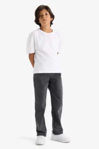 DeFacto Straight Fit Straight Leg Jean Trousers Boy - Image 3