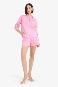 DeFacto Afra x High Waist Pocket Straight Leg Striped Shorts - Image 5