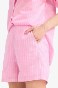 DeFacto Afra x High Waist Pocket Straight Leg Striped Shorts - Image 7