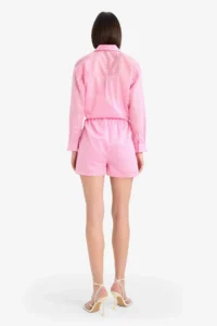 DeFacto Afra x High Waist Pocket Straight Leg Striped Shorts - Image 8