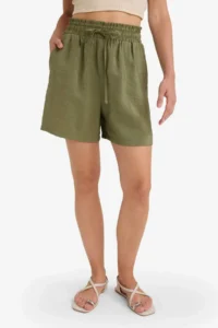 DeFacto High Elastic Waist Plain Hem Shorts - Image 7
