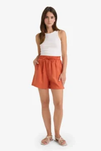DeFacto High Elastic Waist Plain Hem Shorts - Image 2